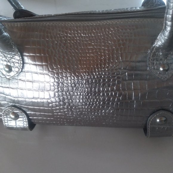 Claudia Firenze Leather, Crocodile print bag. - Picture 3 of 3